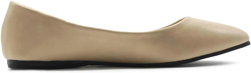 Ollio Women's Ballet Shoe Comfort Basic Light Multi Color Flat