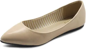 Ollio Women's Ballet Shoe Comfort Basic Light Multi Color Flat