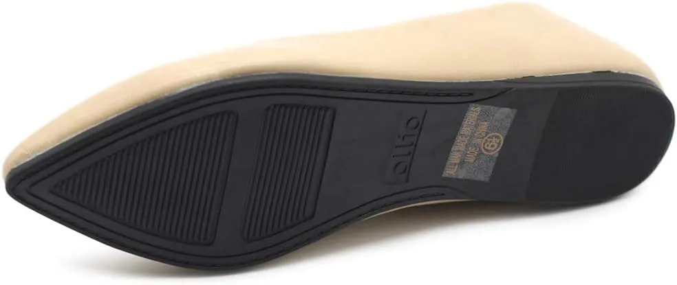Ollio Women's Ballet Shoe Comfort Basic Light Multi Color Flat