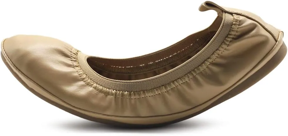 Ollio Women's Shoe Collar Shoe Pull Tab Comfort Ballet Flat