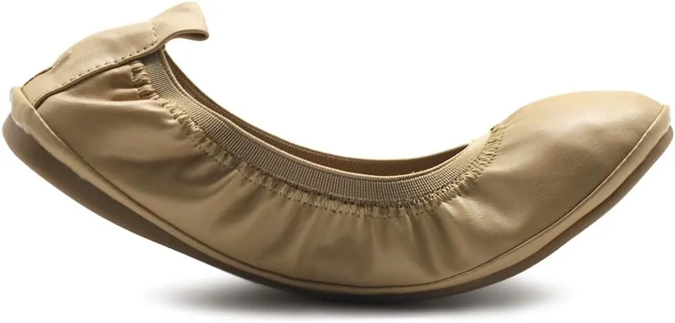 Ollio Women's Shoe Collar Shoe Pull Tab Comfort Ballet Flat