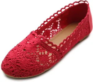 Ollio Womens Shoe Lace Ballet Breathable Flat