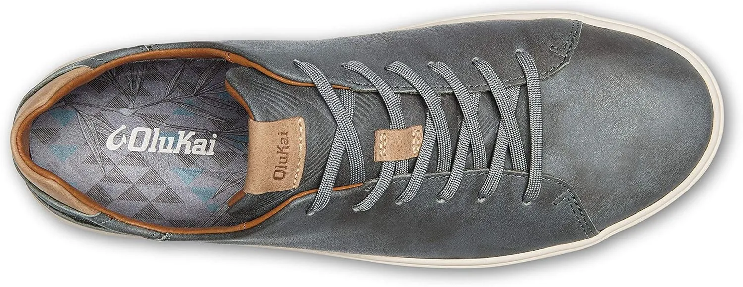 OLUKAI Lae'ahi Li 'ILI Men's Waterproof Leather Sneaker, Versatile & Casual Everyday Shoe, All-Day Comfort & Support, Enhanced Grip & Traction