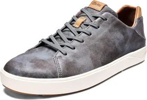 OLUKAI Lae'ahi Li 'ILI Men's Waterproof Leather Sneaker, Versatile & Casual Everyday Shoe, All-Day Comfort & Support, Enhanced Grip & Traction