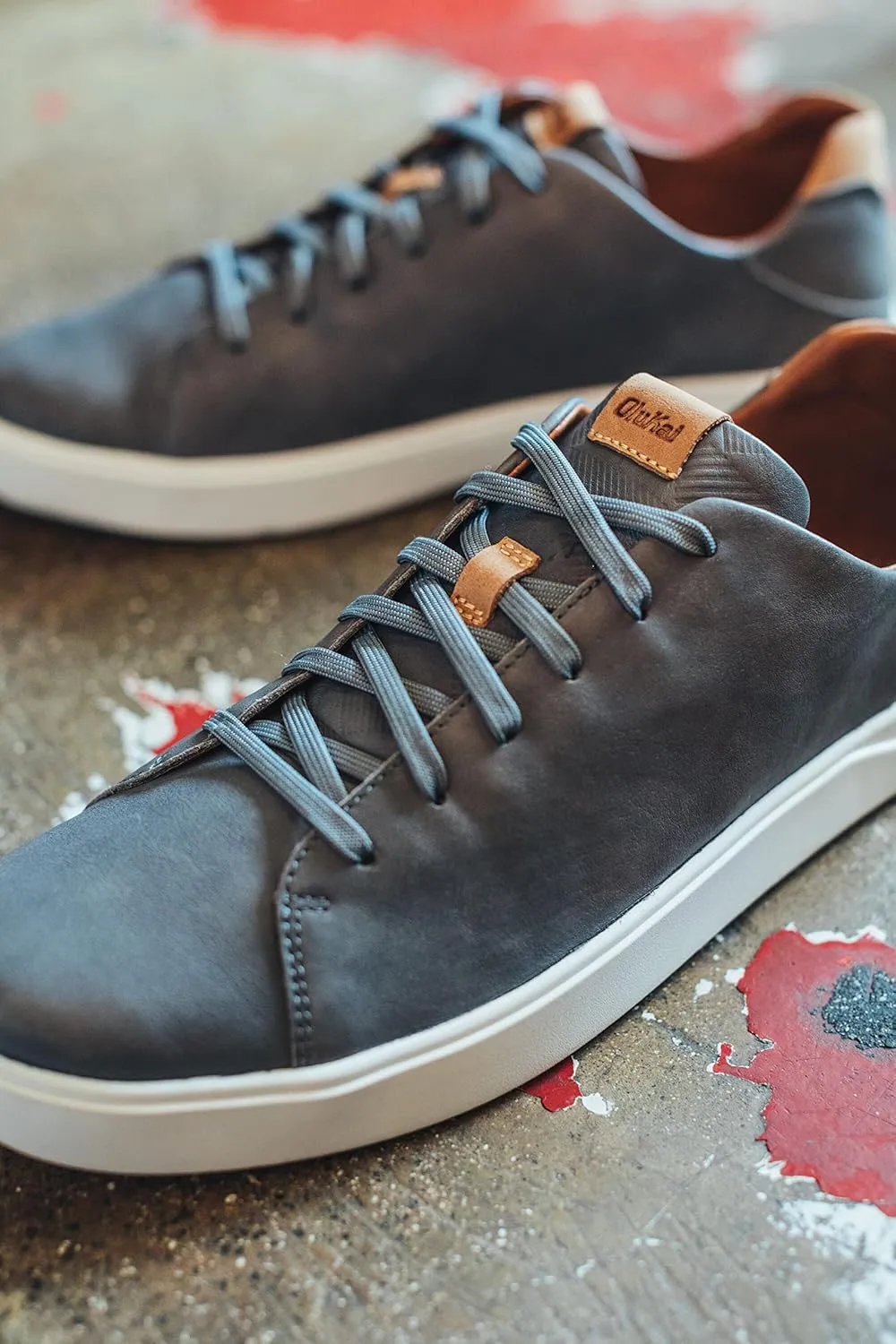 OLUKAI Lae'ahi Li 'ILI Men's Waterproof Leather Sneaker, Versatile & Casual Everyday Shoe, All-Day Comfort & Support, Enhanced Grip & Traction