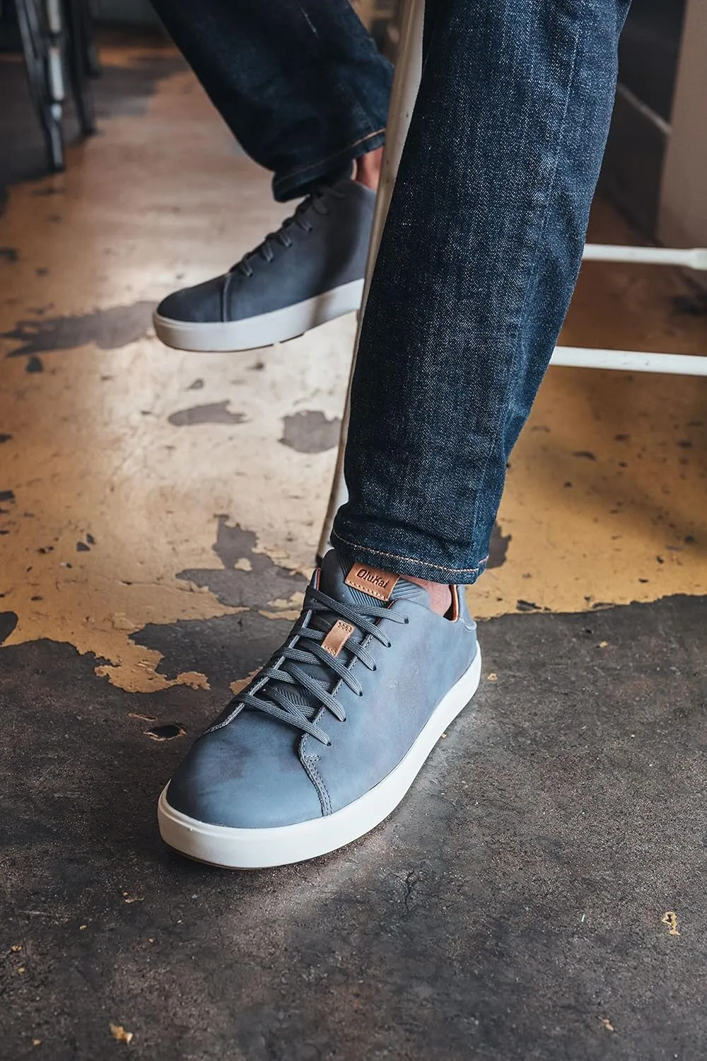 OLUKAI Lae'ahi Li 'ILI Men's Waterproof Leather Sneaker, Versatile & Casual Everyday Shoe, All-Day Comfort & Support, Enhanced Grip & Traction