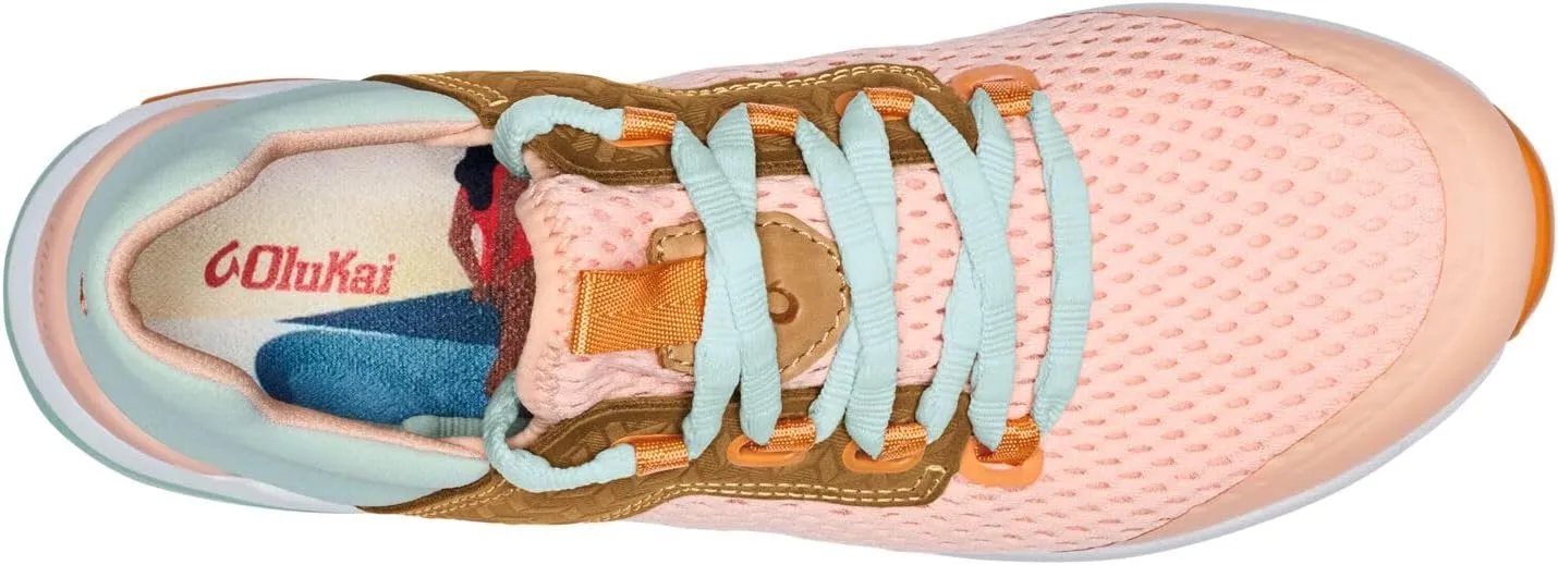 OLUKAI Wailuku Women's Athletic Sneakers, Lightweight & Breathable Mesh, Comfort Fit & Wet Grip Rubber Soles, All-Day Comfort & Supportive