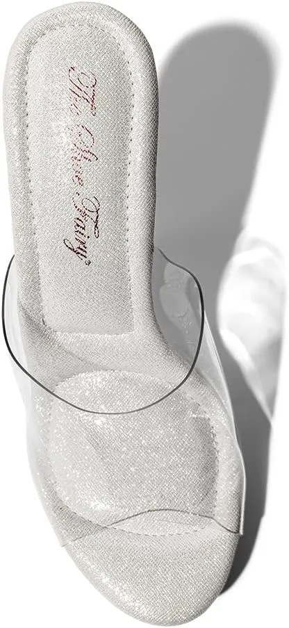 Olympian Mule Clear Bikini Fitness Competition Heels, Bodybuilding Heel, Bodybuilding Shoes for Women, Bikini Competition Heels, Bridal Heels, Lucite Heels, Pageant Heels,