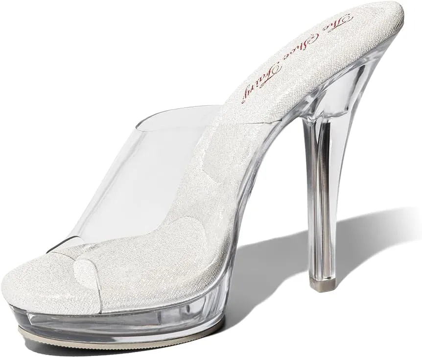 Olympian Mule Clear Bikini Fitness Competition Heels, Bodybuilding Heel, Bodybuilding Shoes for Women, Bikini Competition Heels, Bridal Heels, Lucite Heels, Pageant Heels,