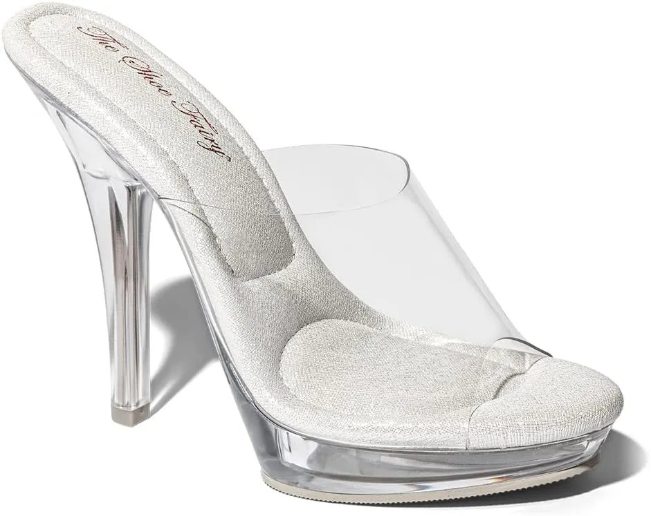Olympian Mule Clear Bikini Fitness Competition Heels, Bodybuilding Heel, Bodybuilding Shoes for Women, Bikini Competition Heels, Bridal Heels, Lucite Heels, Pageant Heels,