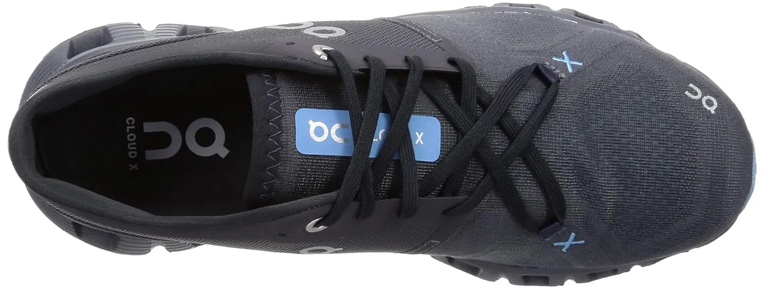 On Men's Cloud X 3 Sneakers, Eclipse/Magnet, Blue, 8 Medium US