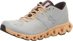 On Women's Cloud X Sneakers, Silver | Almond, 6 Medium US