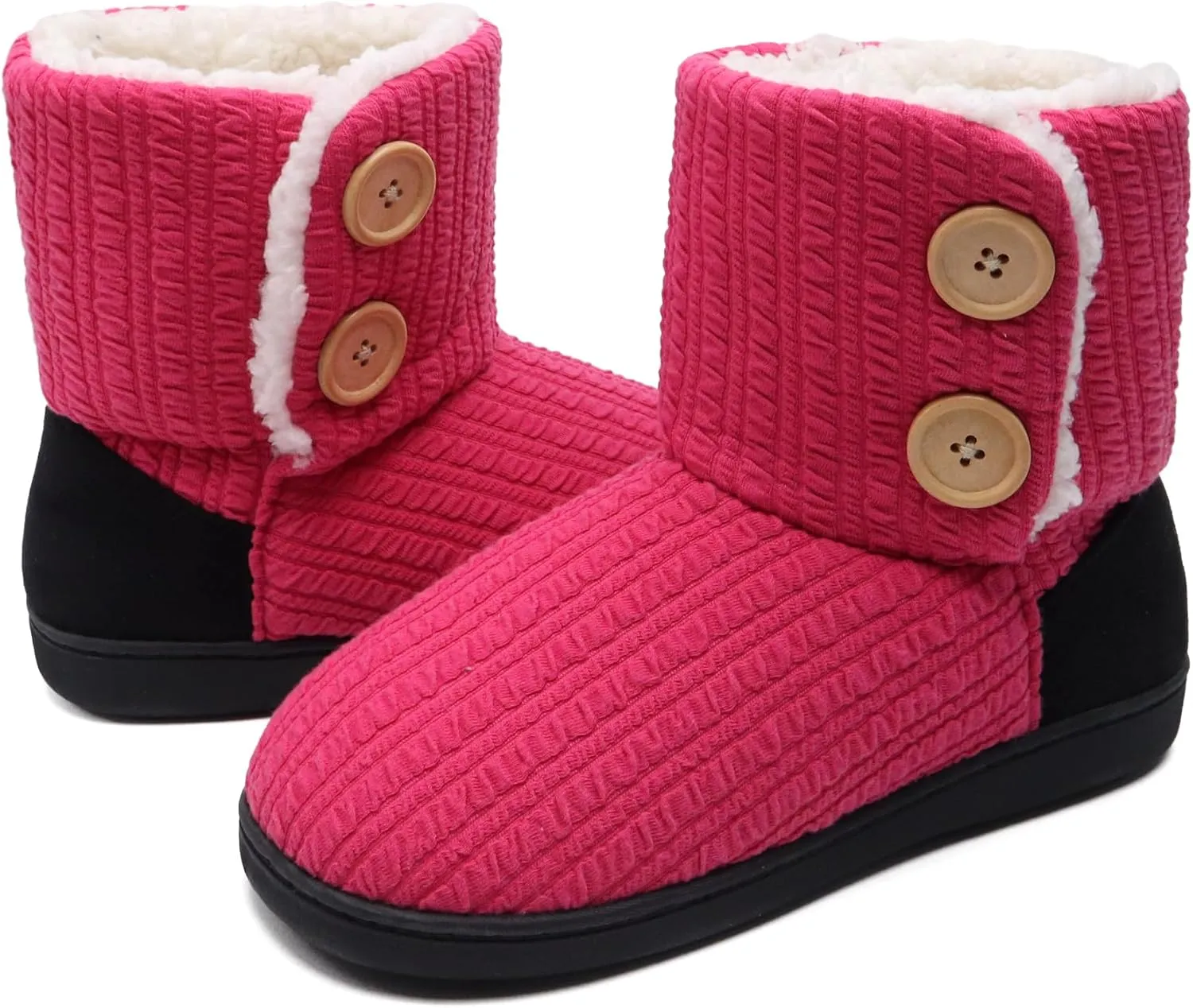 ONCAI Women's Slippers Comfort Knit Boots Winter Warm Outdoor Indoor Shoes