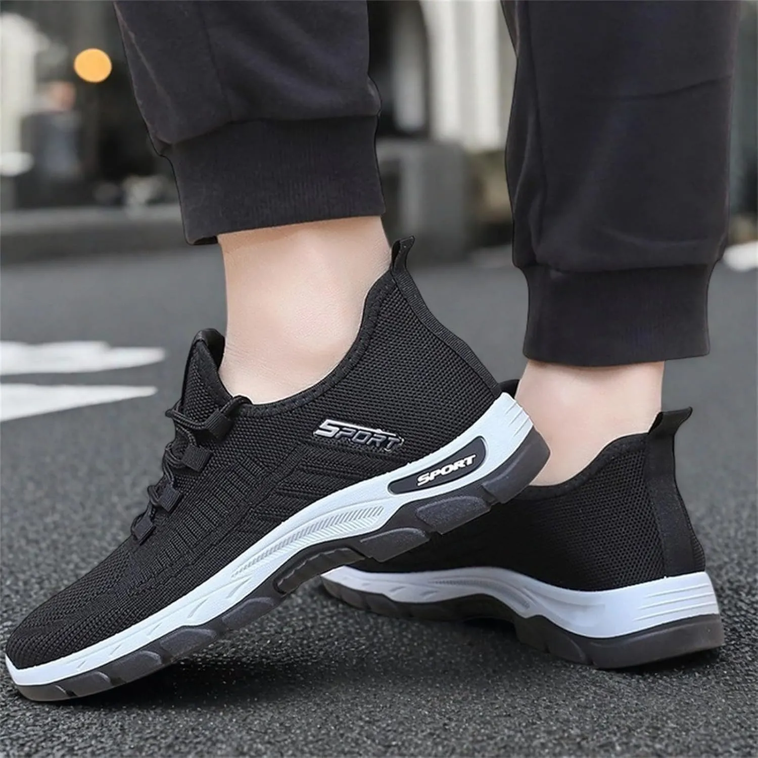 Orthopedic Shoes Slip On Mesh Breathable Wide Toe Box Sneakers Arch Support Non-Slip Walking Sneakers Gym Tennis Athletic Workout Trainer Comfortable Diabetes Shoes