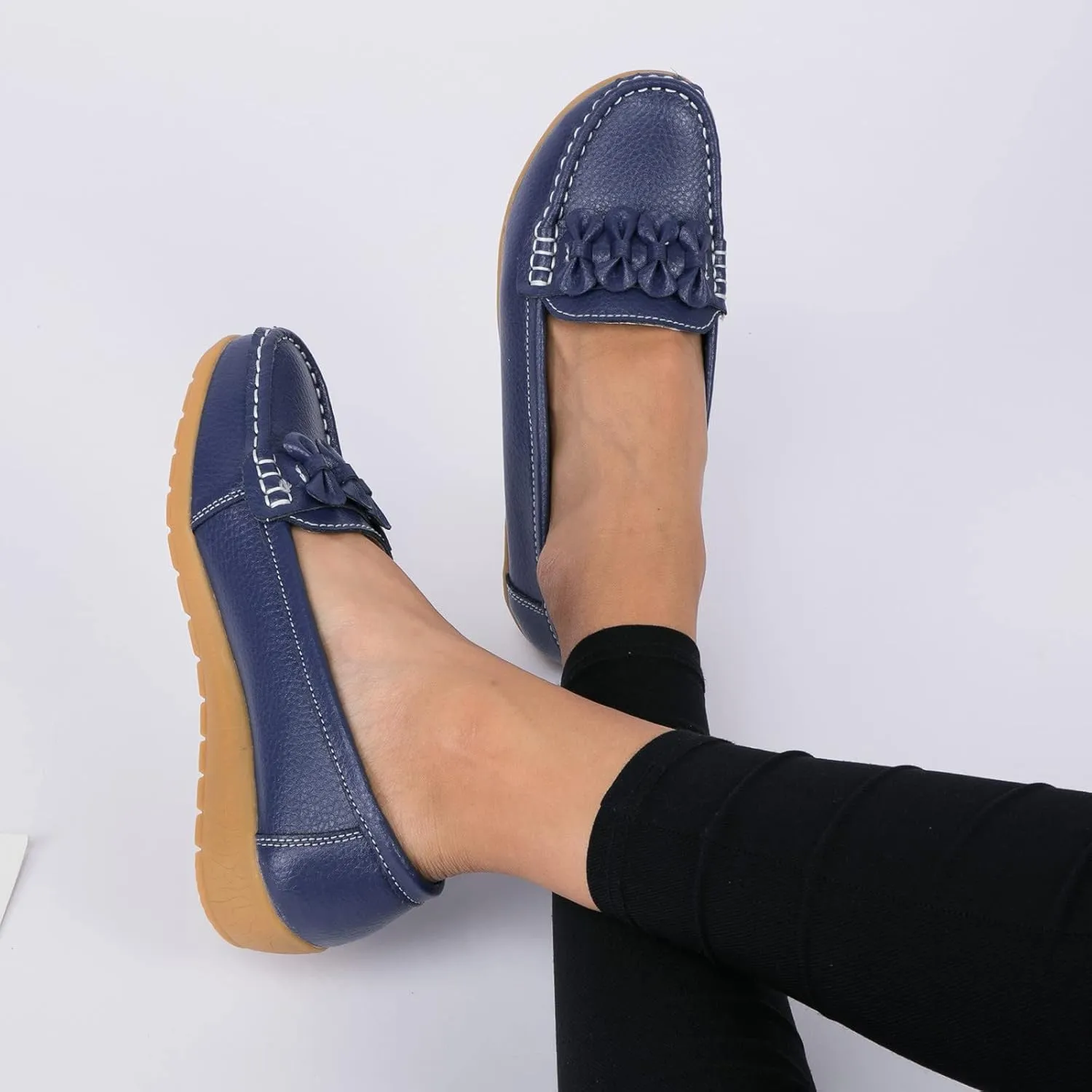 Orthopedic Slip-On Loafers for Women Comfort Dressy Flat Loafers Soft Walking Driving Shoes Business Casual Shoes