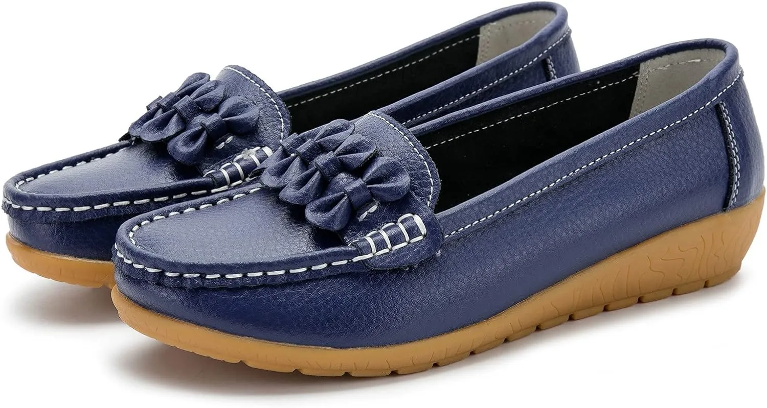 Orthopedic Slip-On Loafers for Women Comfort Dressy Flat Loafers Soft Walking Driving Shoes Business Casual Shoes