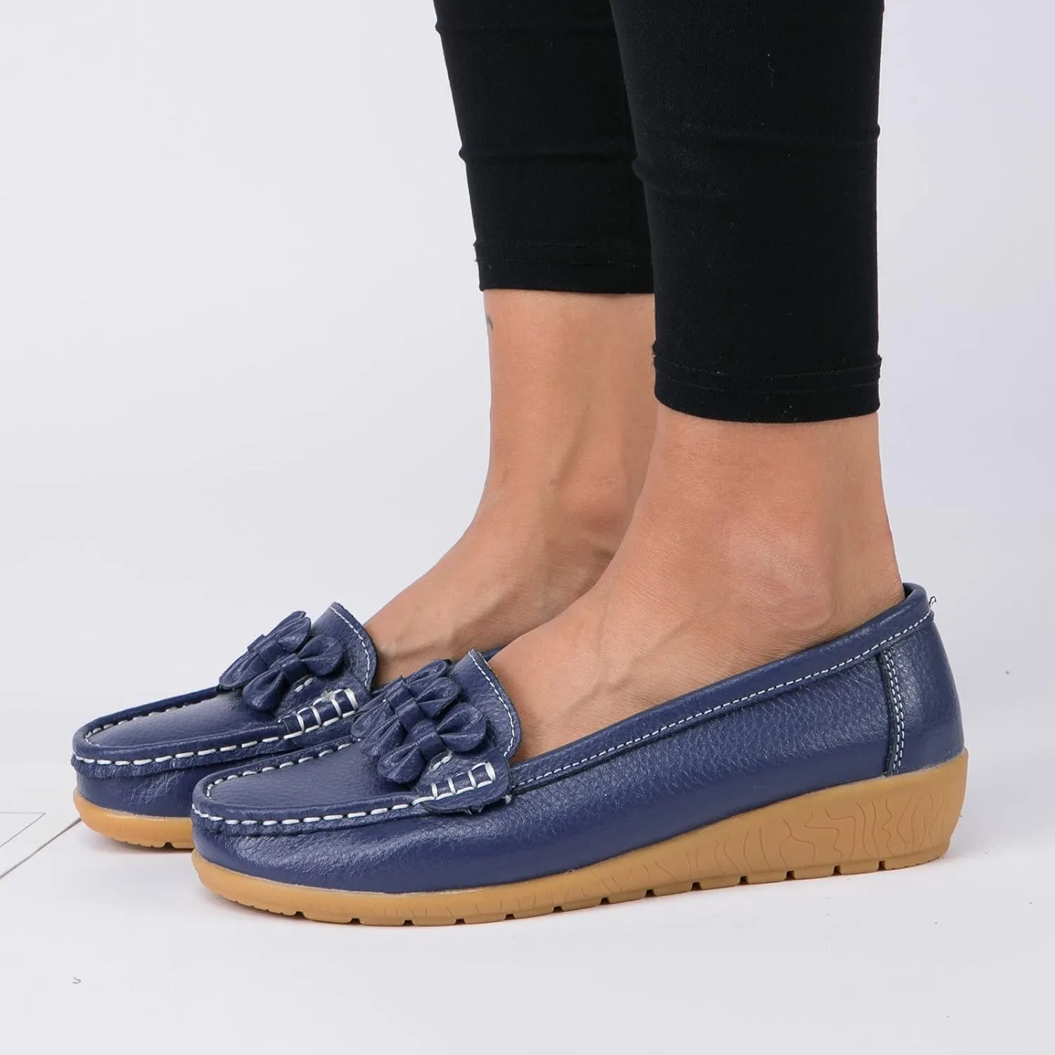Orthopedic Slip-On Loafers for Women Comfort Dressy Flat Loafers Soft Walking Driving Shoes Business Casual Shoes