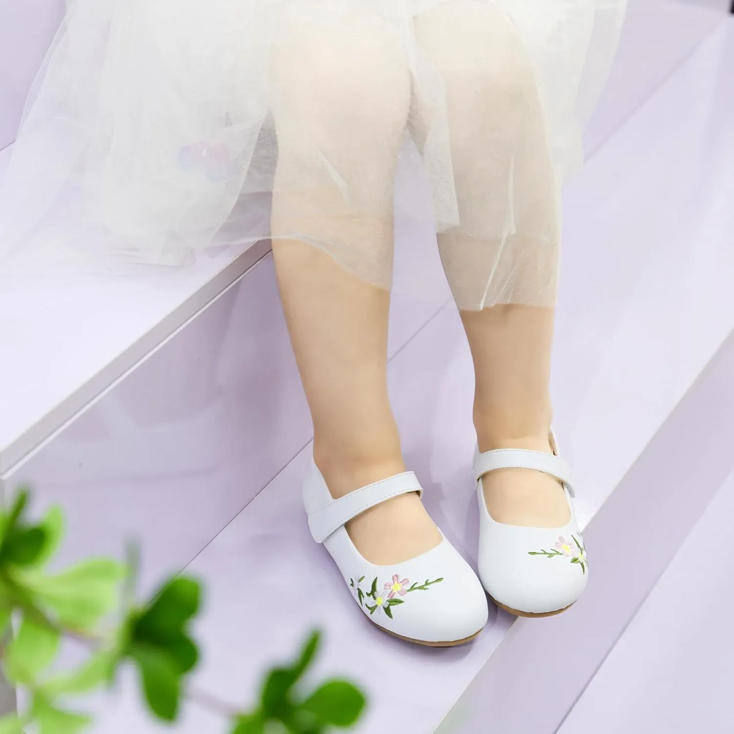 Otter MOMO Toddler/Little Girls Mary Jane Ballerina Flats Shoes Slip-on School Party Dress Shoes
