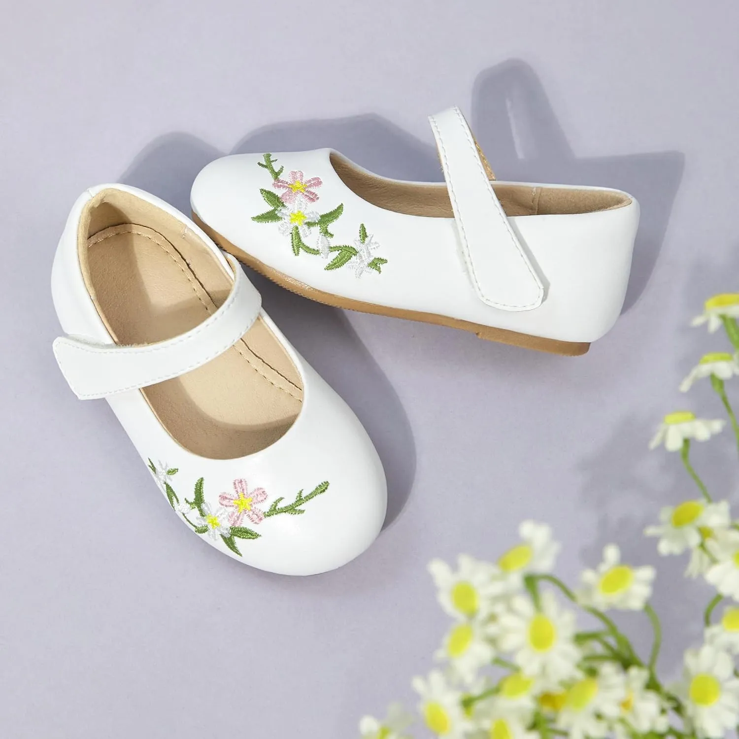 Otter MOMO Toddler/Little Girls Mary Jane Ballerina Flats Shoes Slip-on School Party Dress Shoes