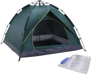 Outdoor Camping Tents,Automatic Tents That Can Accommodate 2 to 4 People,Quick Pop-Up Sunscreen Camping Tents Quick Installation of Tents for Family