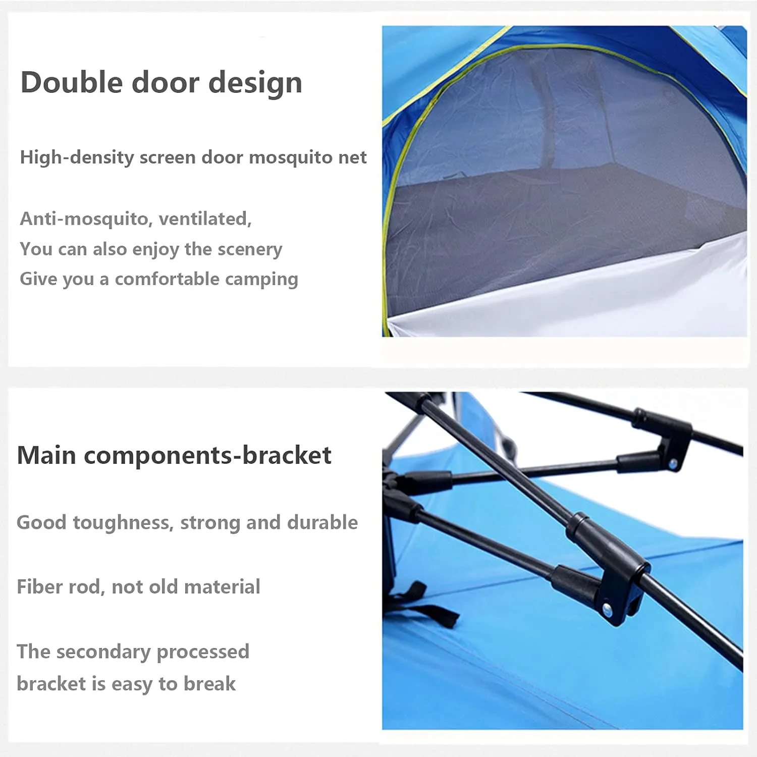 Outdoor Camping Tents,Automatic Tents That Can Accommodate 2 to 4 People,Quick Pop-Up Sunscreen Camping Tents Quick Installation of Tents for Family