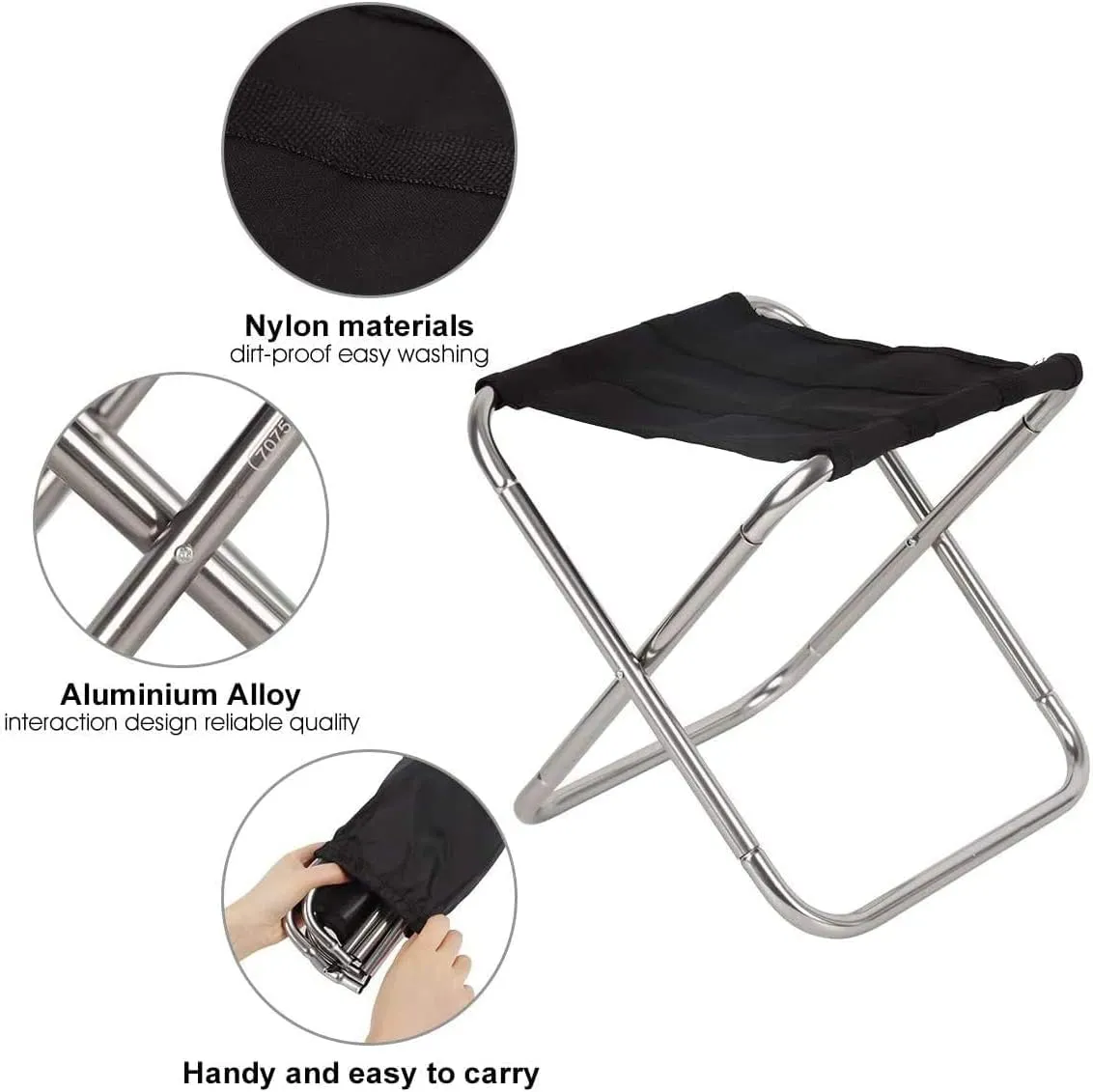 Outdoor Chair Folding Camping Chair Folding Fishing Camping Chair Beach Aluminium Lightweight Picnic Chair Foldable Outdoor Portable Chair Camping Chair Foldable Chair (Color : Red)