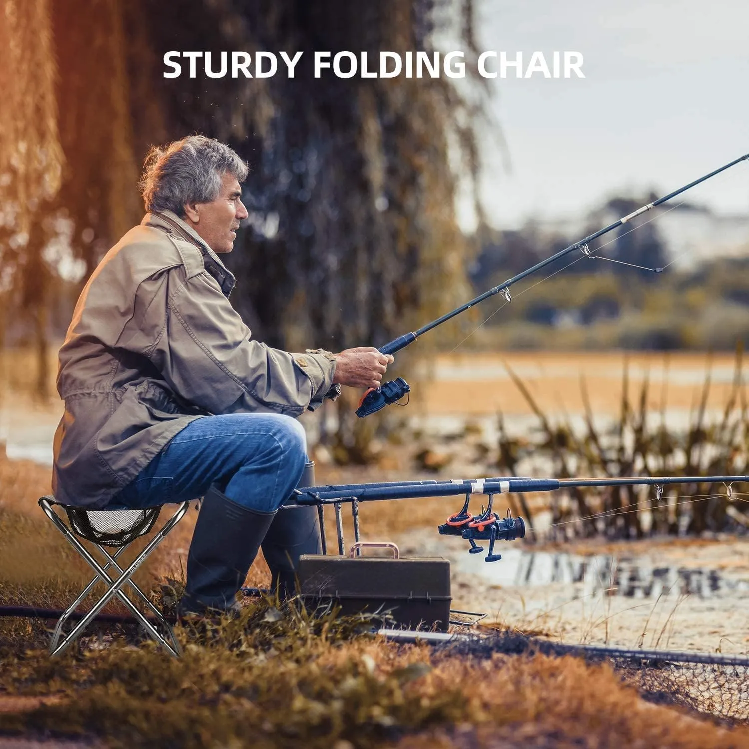 Outdoor Chair Folding Camping Chair Folding Fishing Camping Chair Beach Aluminium Lightweight Picnic Chair Foldable Outdoor Portable Chair Camping Chair Foldable Chair (Color : Red)