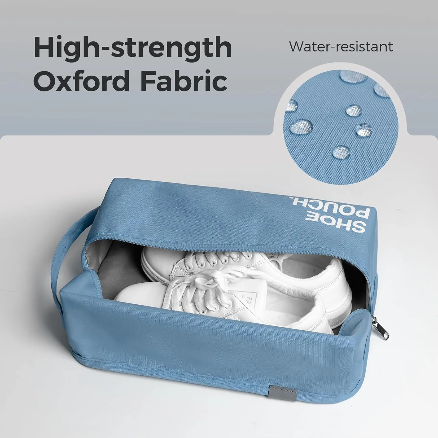 pack all Water-Resistant Shoe Bag for Travel, Stylish Shoe Pouch for Gym, Odor-Resistant Soccer Cleats Bag for Sport (Dark Blue)