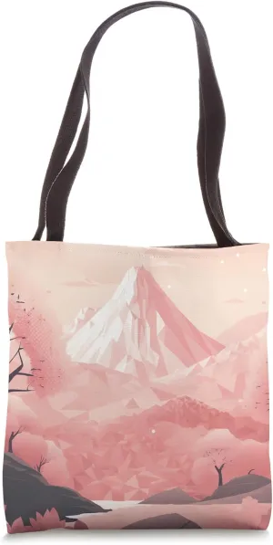 Pastel Cascade Cherished Cherry Blossom Ballet on Peaks Tote Bag