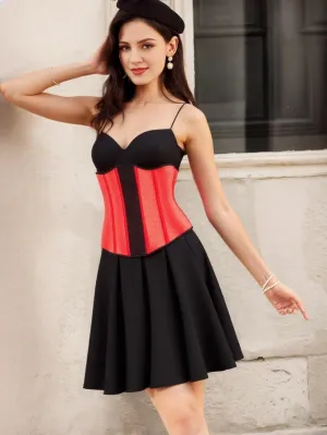 Perforated Latex Waist Trainer Corset Steel Bones Tummy Control Waist Cincher Slimming Body Shaper