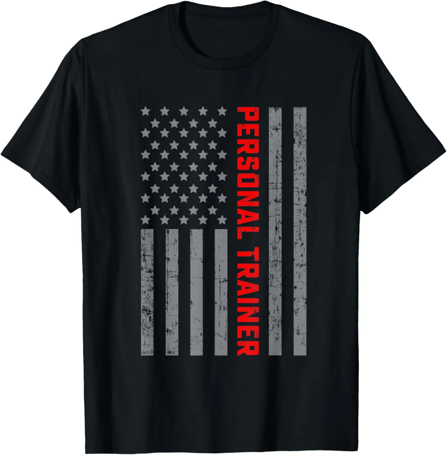 Personal Trainer Vintage US Flag For Men Dad T-Shirt