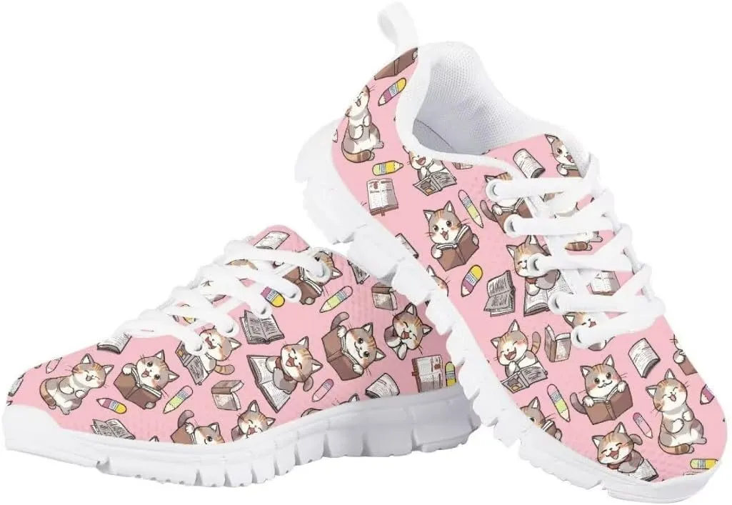 Pinupub Boys Girls Tennis Sports Shoes Breathable Non Slip Lace Up Sneakers for Running Hiking