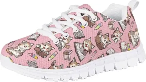 Pinupub Boys Girls Tennis Sports Shoes Breathable Non Slip Lace Up Sneakers for Running Hiking