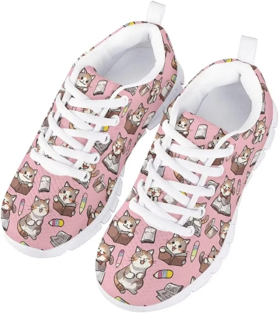 Pinupub Boys Girls Tennis Sports Shoes Breathable Non Slip Lace Up Sneakers for Running Hiking