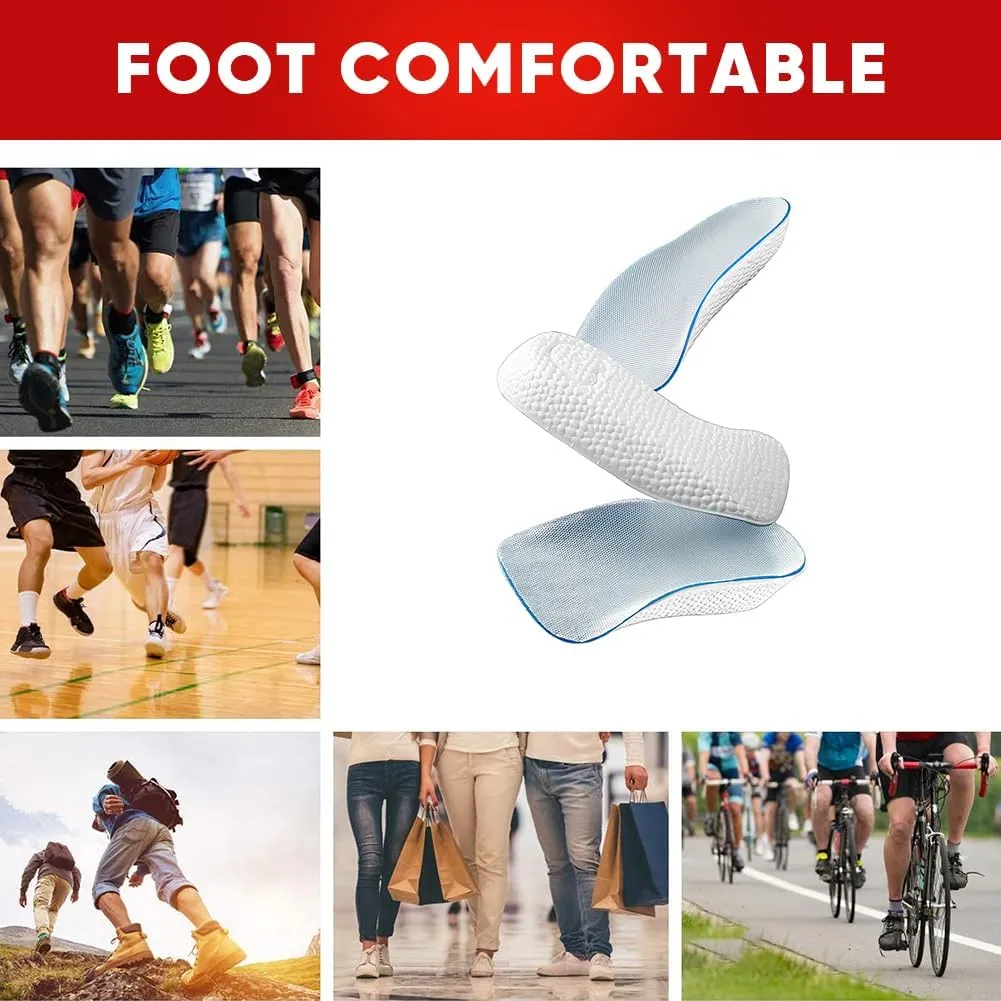 Plantar Fasciitis Foot Comfort Insoles - Comfort Fit Boost Soft Arch Support Shoe Inserts,Podiatrist Recommend Professional Durable Orthotics,Flat Feet Pronation Foot Pain Relieve,Height Increase