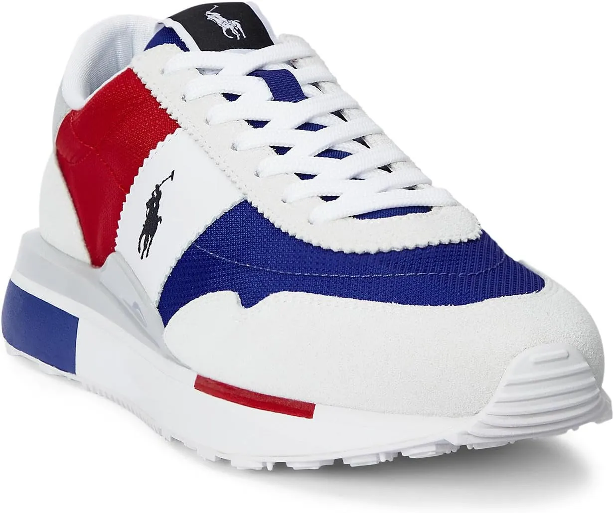 POLO RALPH LAUREN Men's Train 89 Logo Leather & Oxford Sneaker