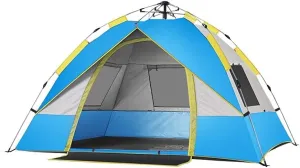 Pop-Up Beach Tent Sun Shelter for 2-3 Person, Waterproof & UV Protection, Lightweight Instant Tent for Family Trip, Hiking, Picnic, and Party (Blue, 1 Door)