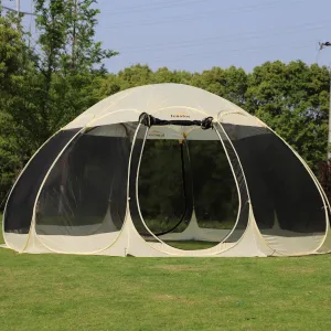 Pop Up Screen House, 15.5'x15.5' Outdoor Screen Tent for Camping, Screened Gazebo with Mosquito Netting, Carry Bag