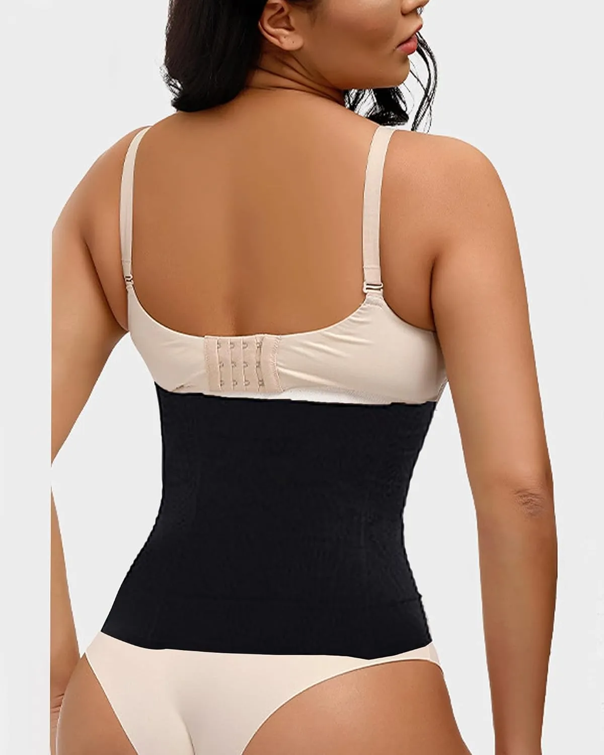 Postpartum Belly Band Postpartum Belly Wrap Belly Shaper Post Partum Waist Trainer Tummy Stomach Compression for Women (Black, XS/S)