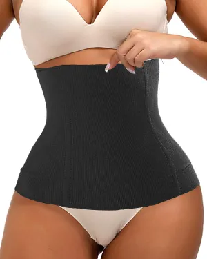 Postpartum Belly Band Postpartum Belly Wrap Belly Shaper Post Partum Waist Trainer Tummy Stomach Compression for Women (Black, XS/S)