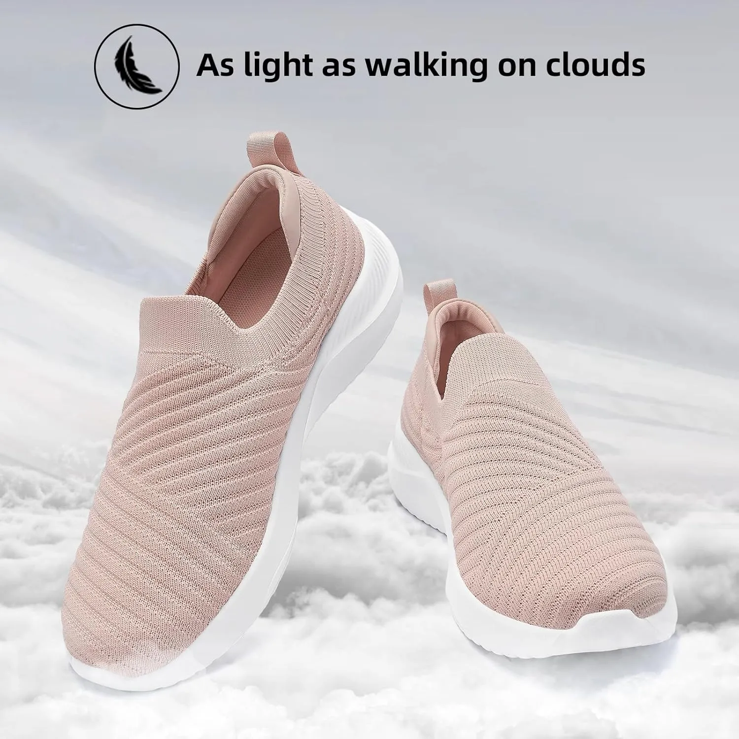 PPQ Womens Slip On Walking Shoes-Lightweight Comfort Breathable Travel Slip in Sneakers