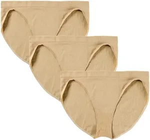 Pro Dance Ballet Briefs for Girls and Women Seamless Gymnastics Under-pants Dancer Beige Ballerina Underwear