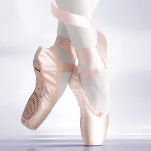 Professional Ballet Pointe Shoes Girls Women Ladies Satin Ballet Shoes with Ribbons(13.5)