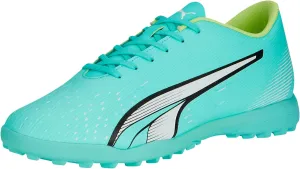 PUMA Mens Ultra Play Turf Trainer Soccer Cleats, Electric Peppermint-PUMA Mens White-Fast Yellow, 7