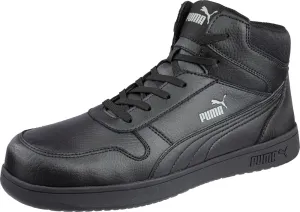PUMA Women's Frontcourt Black/White/Red Low WNS Eh Industrial Shoe