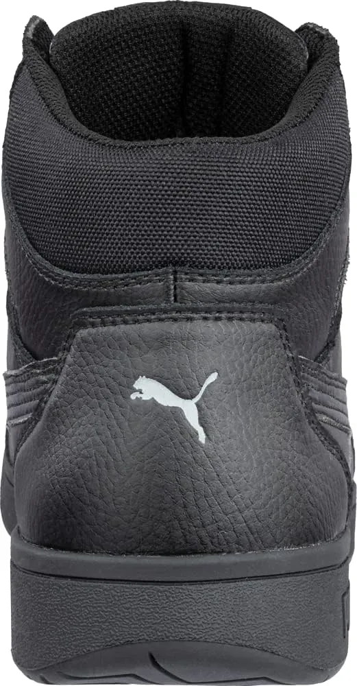 PUMA Women's Frontcourt Black/White/Red Low WNS Eh Industrial Shoe