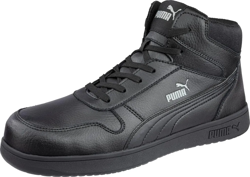 PUMA Women's Frontcourt Black/White/Red Low WNS Eh Industrial Shoe