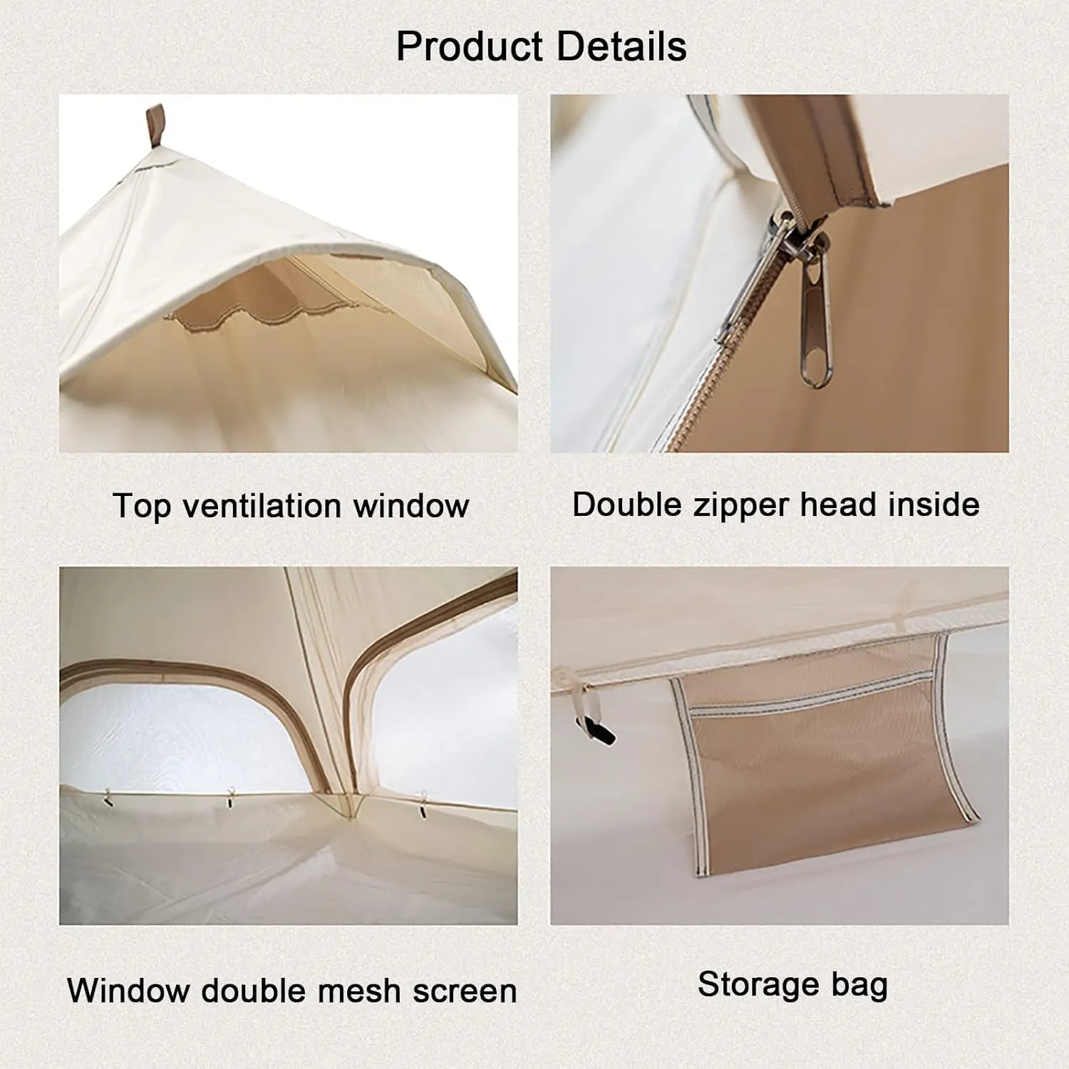 Pyramid Outdoor Tent, Oxford Cloth Tent, Family Camping Tent Quick Set up Tent for Beach, Traveling, Hiking, Mountaineering, Outdoor Activities