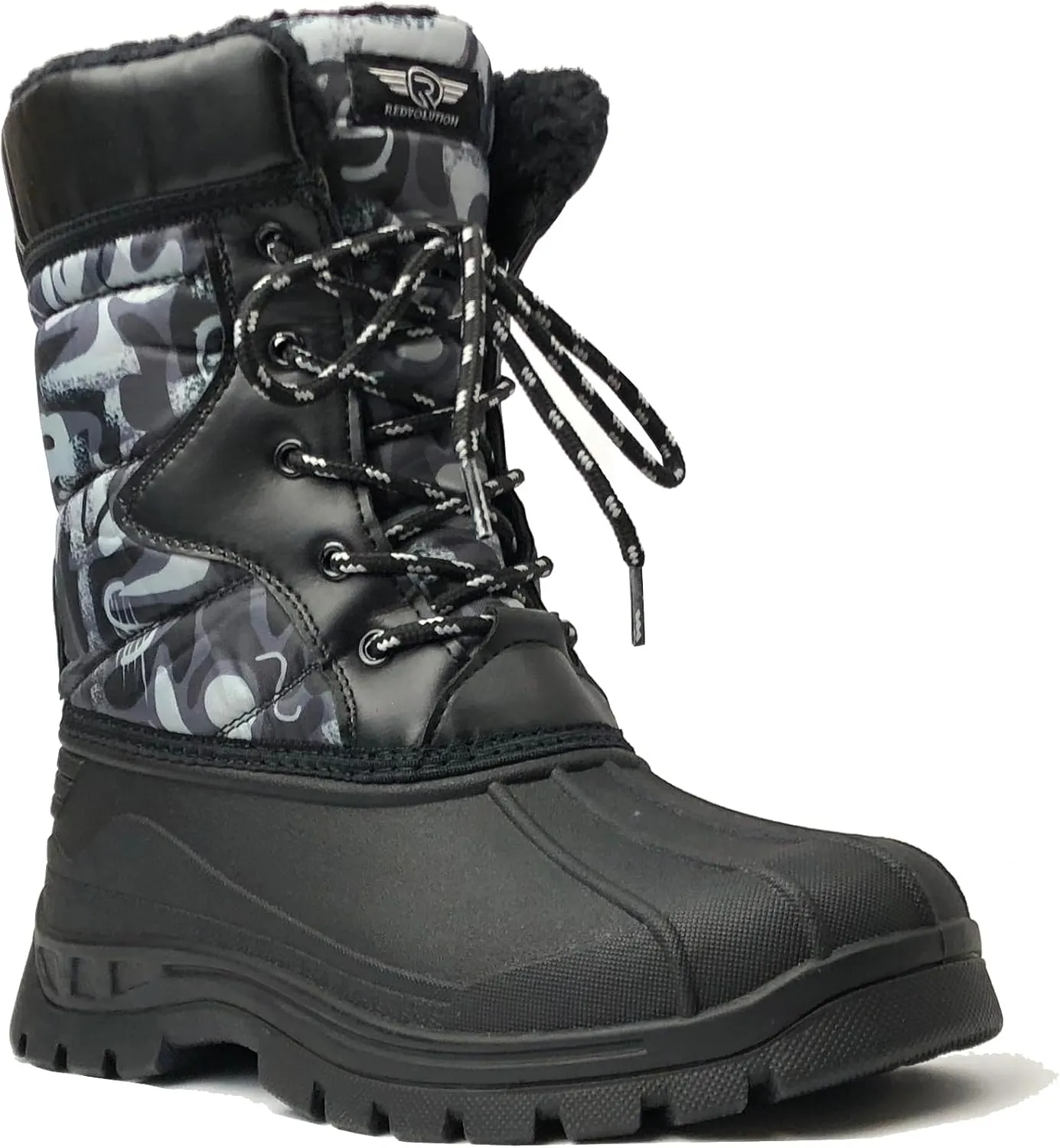 REDVOLUTION Unisex Snow Boots Slip-Resistant Waterpoof Winter Fashion Shoe (Toddler/Little Kid/Big Kid)