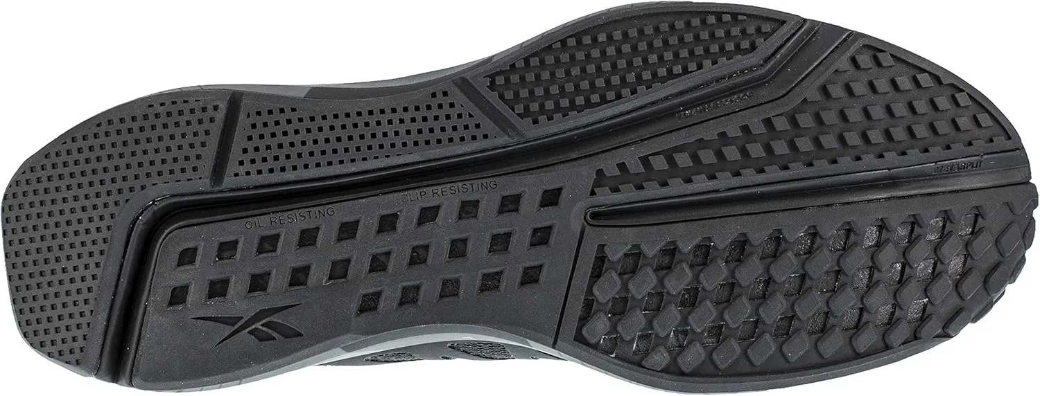 Reebok Men's Rb4310 Fusion Flexweave Safety Composite Toe Athletic Work Shoe Black and Grey